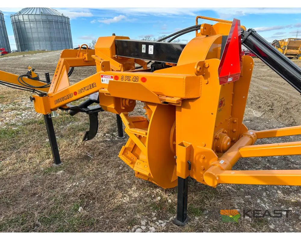 Hurricane Ditcher 3-PT 42 Rotary Ditcher Double Tailwheel Standard Ripper Shank Rotary Ditchers