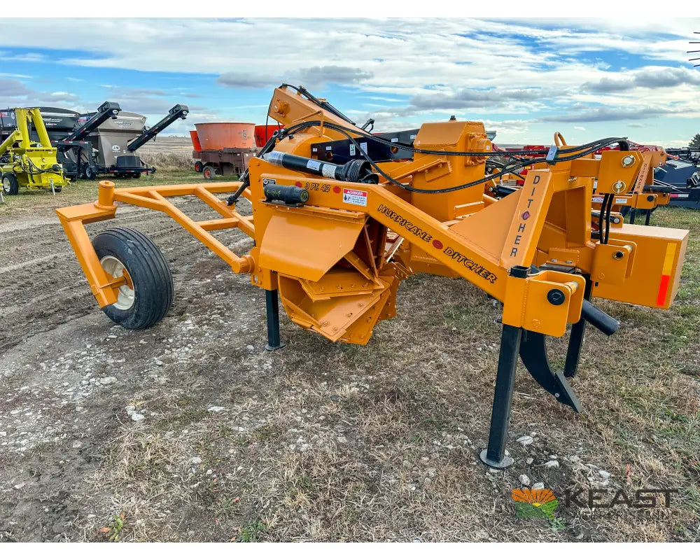 Hurricane Ditcher 3-PT 42 Rotary Ditcher Double Tailwheel Standard Ripper Shank Rotary Ditchers