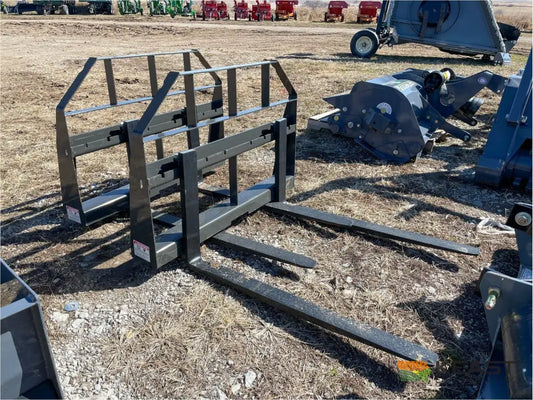 Ironcraft SDFF 48’’ Pallet Forks - 4,000 LB Capacity Skid Steer Mounting Plate Pallet Forks
