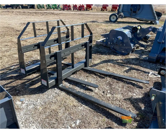 Ironcraft SDFF 48’’ Pallet Forks - 4,000 LB Capacity Skid Steer Mounting Plate Pallet Forks