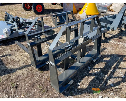 Ironcraft SDFF 48’’ Pallet Forks - 4,000 LB Capacity Skid Steer Mounting Plate Pallet Forks