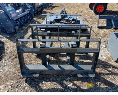 Ironcraft SDFF 48’’ Pallet Forks - 4,000 LB Capacity Skid Steer Mounting Plate Pallet Forks