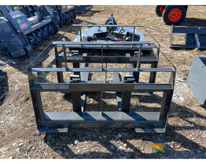 Ironcraft SDFF 48’’ Pallet Forks - 4,000 LB Capacity Skid Steer Mounting Plate Pallet Forks