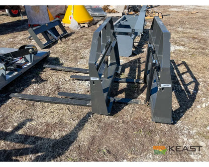 Ironcraft SDFF 48’’ Pallet Forks - 4,000 LB Capacity Skid Steer Mounting Plate Pallet Forks