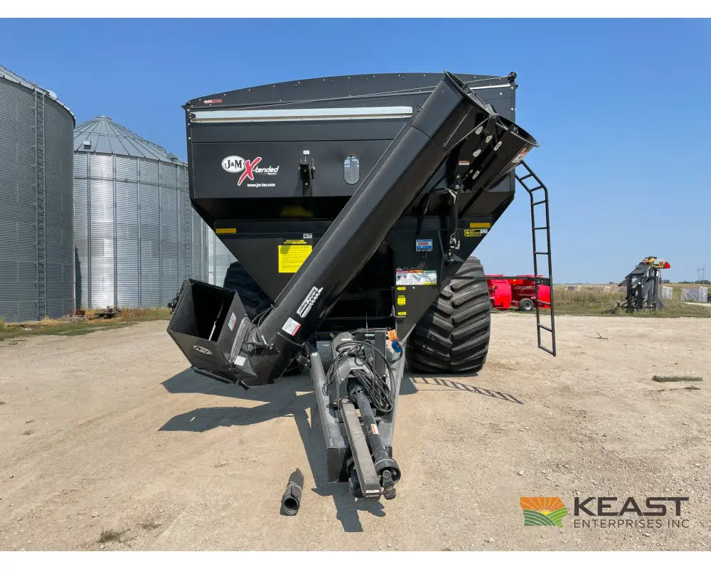 J&M 1112 Grain Cart - 1,150 Bushel Capacity Roll Tarp 20’’ Discharge Scales Grain Carts