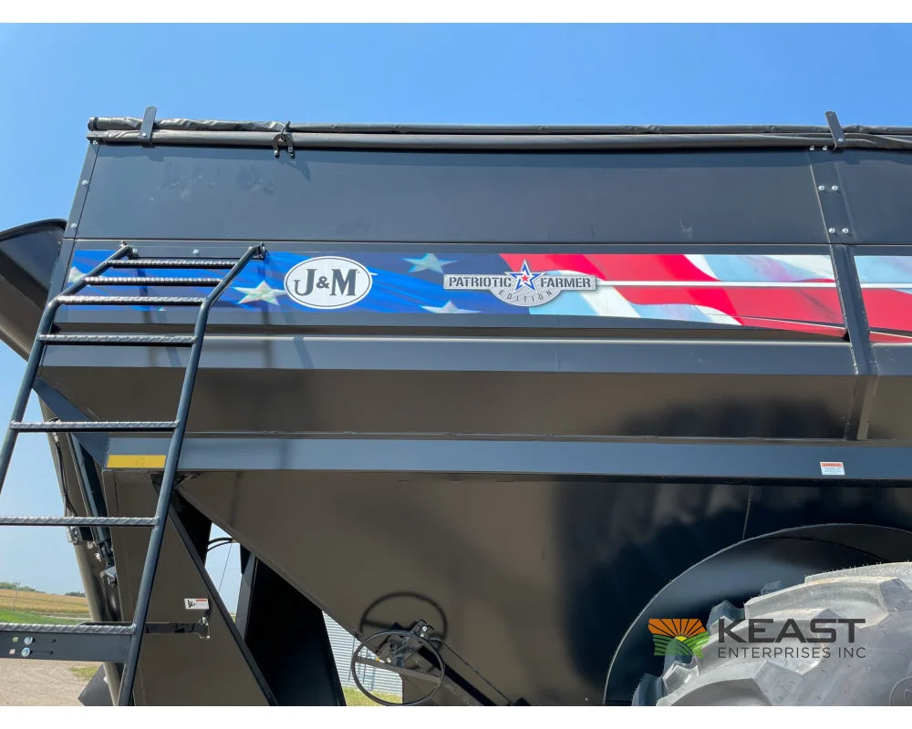 J&M 1112 Grain Cart - 1,150 Bushel Capacity Roll Tarp 20’’ Discharge Scales Grain Carts