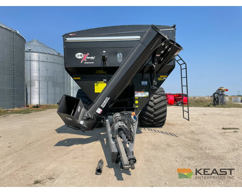 J&M 1112 Grain Cart - 1,150 Bushel Capacity Roll Tarp 20’’ Discharge Scales Grain Carts