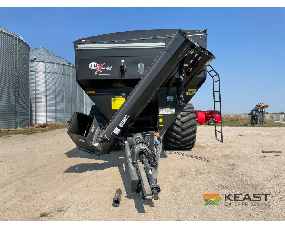 J&M 1112 Grain Cart - 1,150 Bushel Capacity Roll Tarp 20’’ Discharge Scales Grain Carts