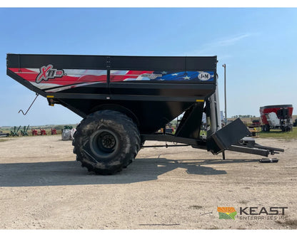 J&M 1112 Grain Cart - 1,150 Bushel Capacity Roll Tarp 20’’ Discharge Scales Grain Carts