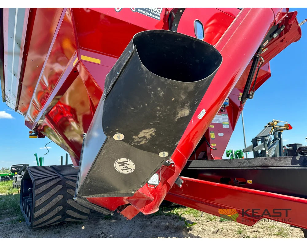 J&M 1522T Tracked Grain Cart 1,500 Bushel Capacity Roll Tarp 20’’ Discharge Scales Grain Carts
