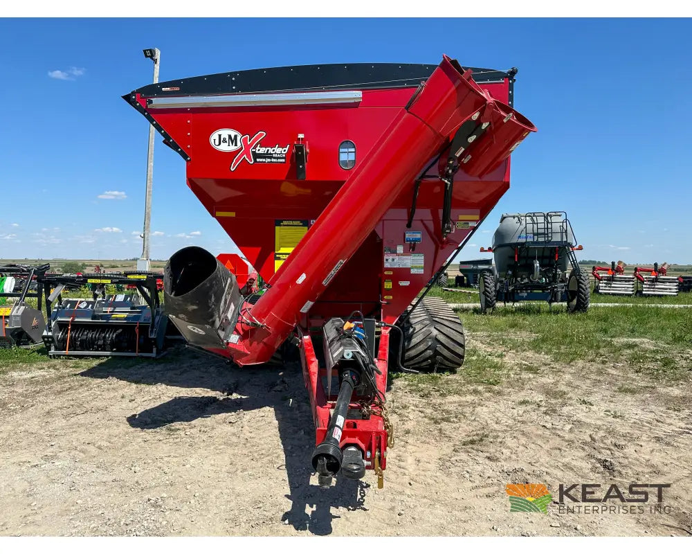 J&M 1522T Tracked Grain Cart 1,500 Bushel Capacity Roll Tarp 20’’ Discharge Scales Grain Carts