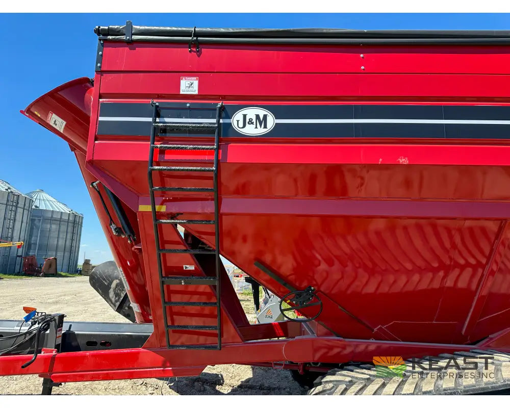 J&M 1522T Tracked Grain Cart 1,500 Bushel Capacity Roll Tarp 20’’ Discharge Scales Grain Carts