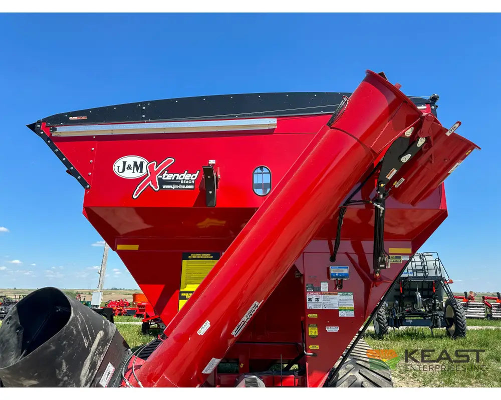 J&M 1522T Tracked Grain Cart 1,500 Bushel Capacity Roll Tarp 20’’ Discharge Scales Grain Carts