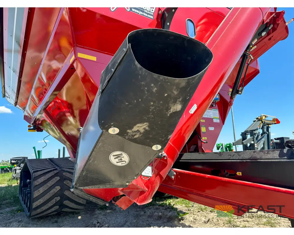 J&M 1522T Tracked Grain Cart 1,500 Bushel Capacity Roll Tarp 20’’ Discharge Scales Grain Carts