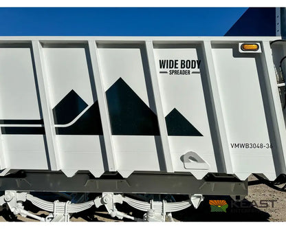 JBS VMWB 3048 Wide Body Manure Spreader 1100 Cu Ft Heaped Capacity Vertical Beaters Manure Spreaders