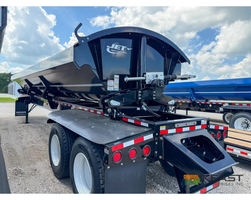 Jet Side Dump Trailer 34’ Tub Tandem Axle Air Ride Electric Tarp - Side Dump Trailers