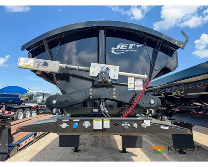 Jet Side Dump Trailer 34’ Tub Tandem Axle Air Ride Electric Tarp - Side Dump Trailers