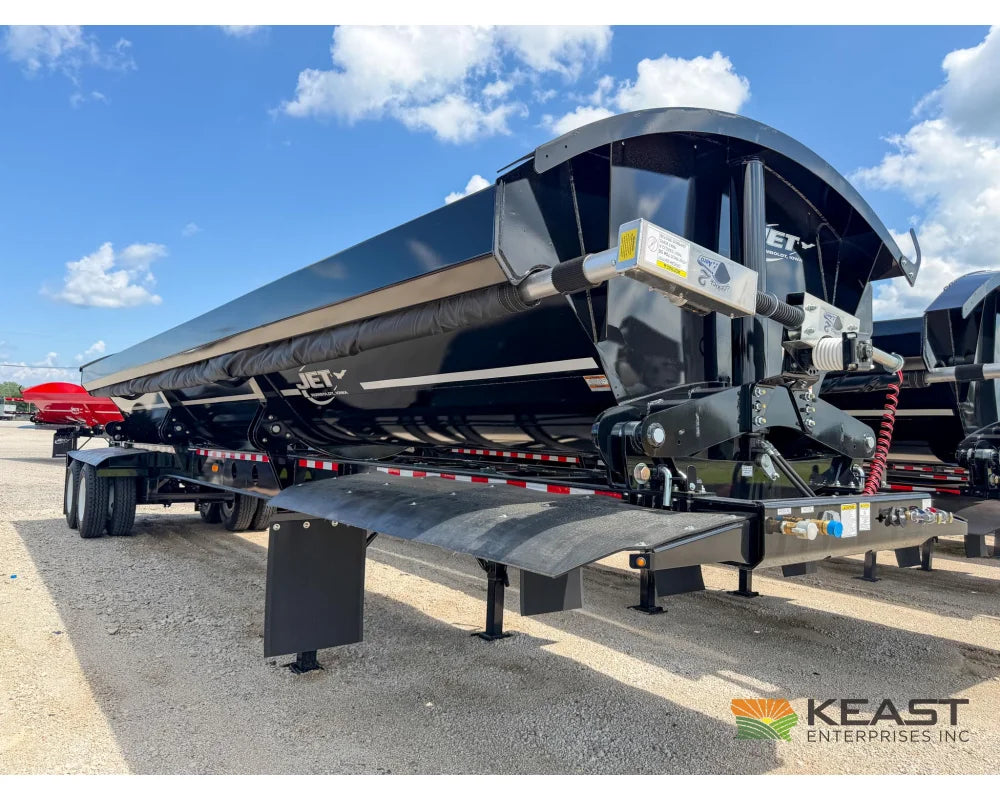 Jet Side Dump Trailer 34’ Tub Tandem Axle Air Ride Electric Tarp - Side Dump Trailers