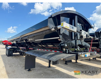 Jet Side Dump Trailer 34’ Tub Tandem Axle Air Ride Electric Tarp - Side Dump Trailers