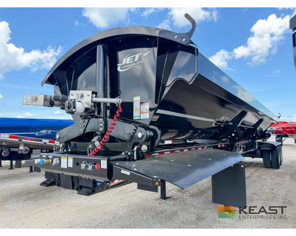 Jet Side Dump Trailer 34’ Tub Tandem Axle Air Ride Electric Tarp - Side Dump Trailers