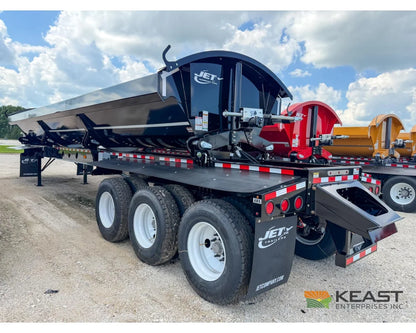 Jet Side Dump Trailer 36’ Tub Triple Axle Air Ride Electric Tarp - Side Dump Trailers