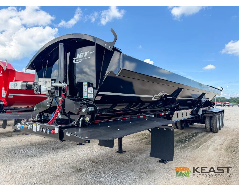 Jet Side Dump Trailer 36’ Tub Triple Axle Air Ride Electric Tarp - Side Dump Trailers