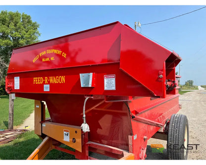 Kelly Ryan 5x12 Feed Wagon - 190 Bushel Capacity 48’’ Discharge Height Leaf Springs Fuel Trailers