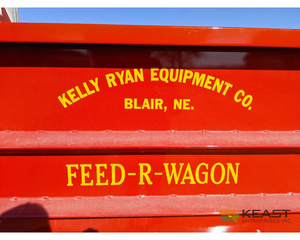 Kelly Ryan 5x12 Feed Wagon 190 Bushel Capacity 48’’ Discharge Height Leaf Springs Fuel Trailers