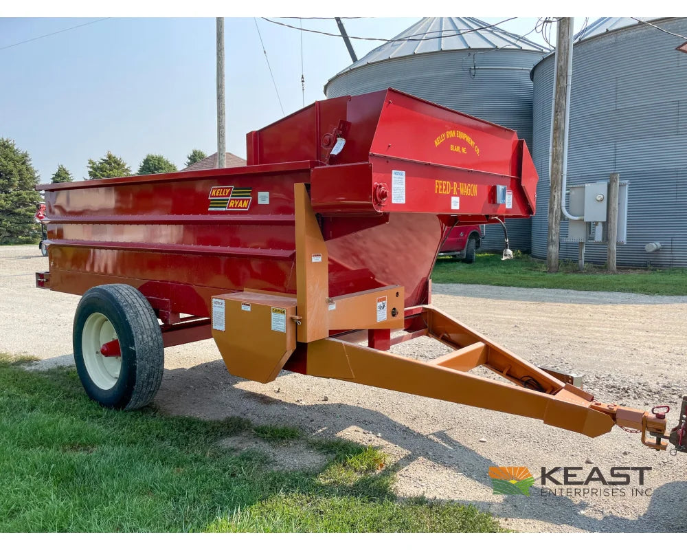 Kelly Ryan 5x12 Feed Wagon - 190 Bushel Capacity 48’’ Discharge Height Leaf Springs Fuel Trailers