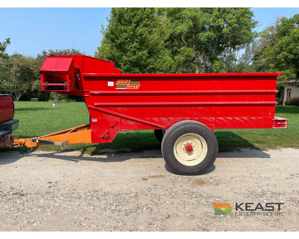 Kelly Ryan 5x12 Feed Wagon - 190 Bushel Capacity 48’’ Discharge Height Leaf Springs Fuel Trailers