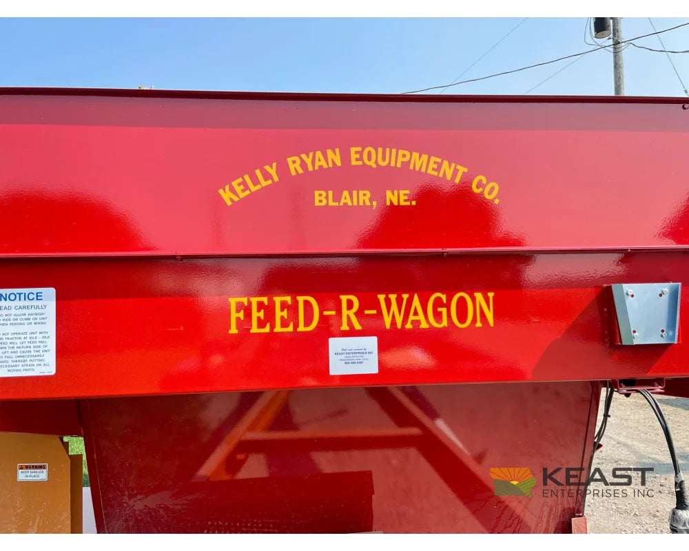 Kelly Ryan 5x12 Feed Wagon - 190 Bushel Capacity 48’’ Discharge Height Leaf Springs Fuel Trailers