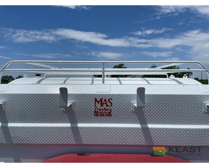 MAS Trailers 990 Gallon Fuel Trailer Front and Rear Decks Spring Tank Holders Fuel Trailers