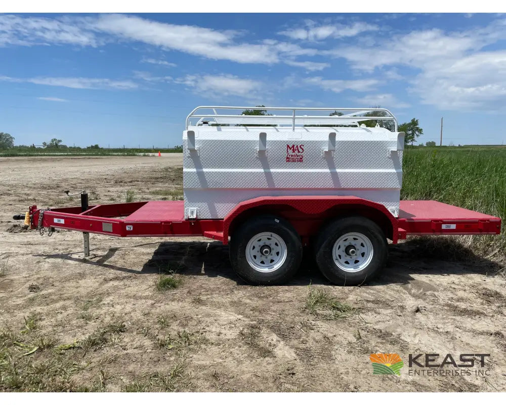 MAS Trailers 990 Gallon Fuel Trailer Front and Rear Decks Spring Tank Holders Fuel Trailers