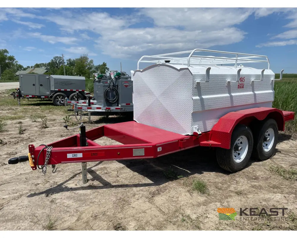 MAS Trailers 990 Gallon Fuel Trailer Front and Rear Decks Spring Tank Holders Fuel Trailers