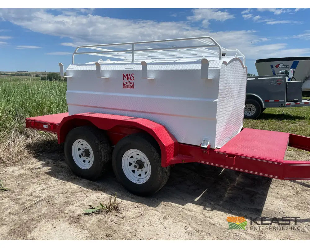 MAS Trailers 990 Gallon Fuel Trailer Front and Rear Decks Spring Tank Holders Fuel Trailers
