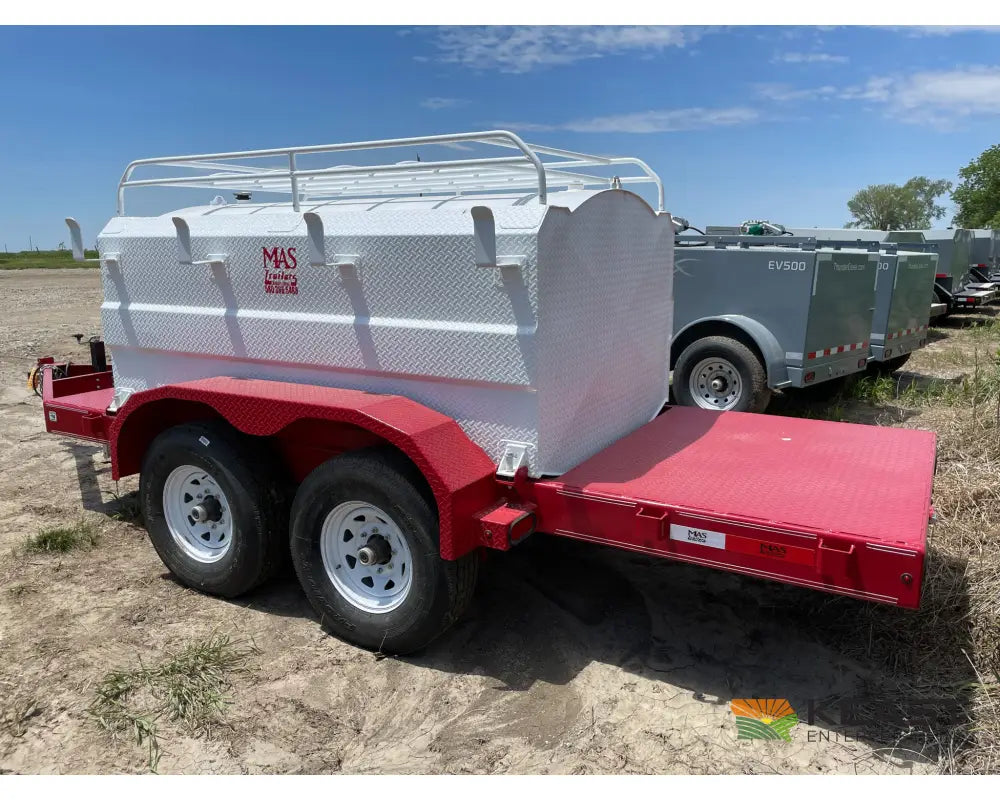 MAS Trailers 990 Gallon Fuel Trailer Front and Rear Decks Spring Tank Holders Fuel Trailers