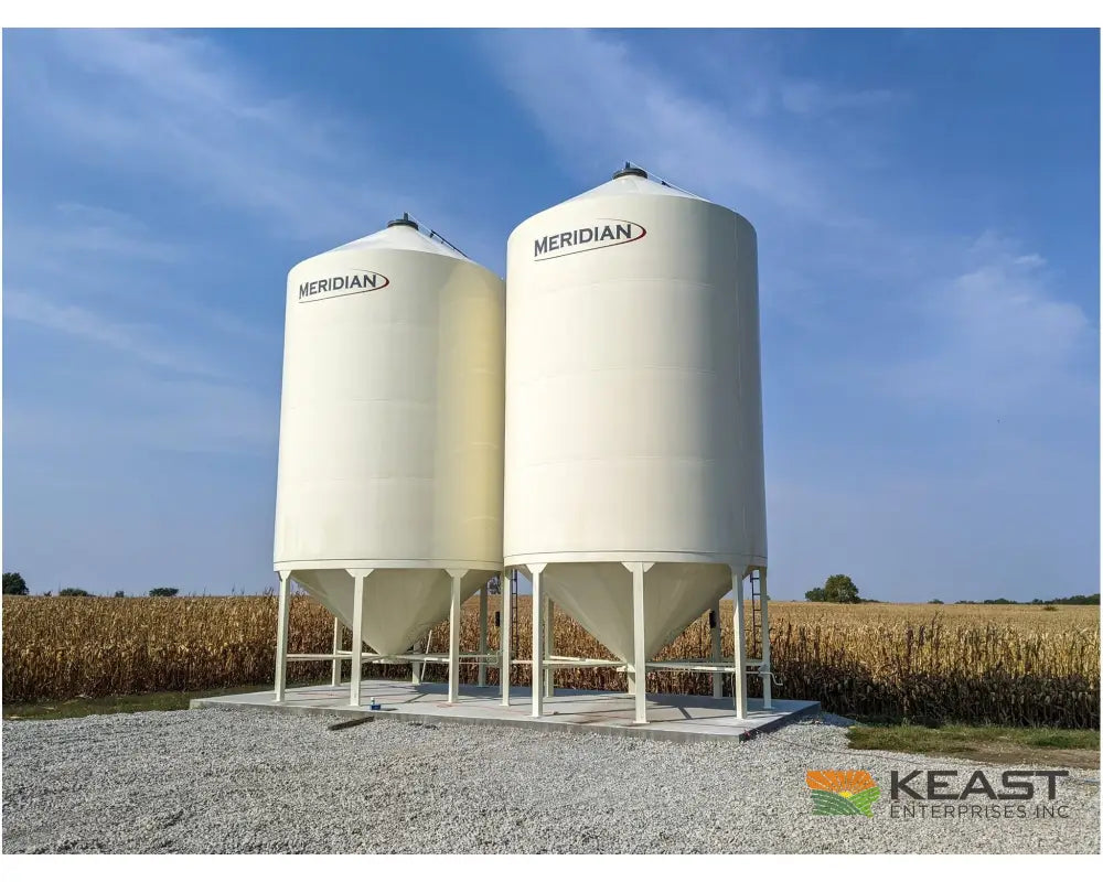 Meridian 1620 Smoothwall Grain Bin - 16’ Diameter 4118 Bushel Capacity Powder Coated Smoothwall Bins