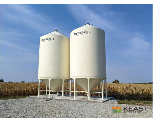 Meridian 1620 Smoothwall Grain Bin - 16’ Diameter 4118 Bushel Capacity Powder Coated Smoothwall Bins
