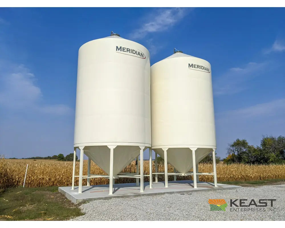 Meridian 1620 Smoothwall Grain Bin - 16’ Diameter 4118 Bushel Capacity Powder Coated Smoothwall Bins