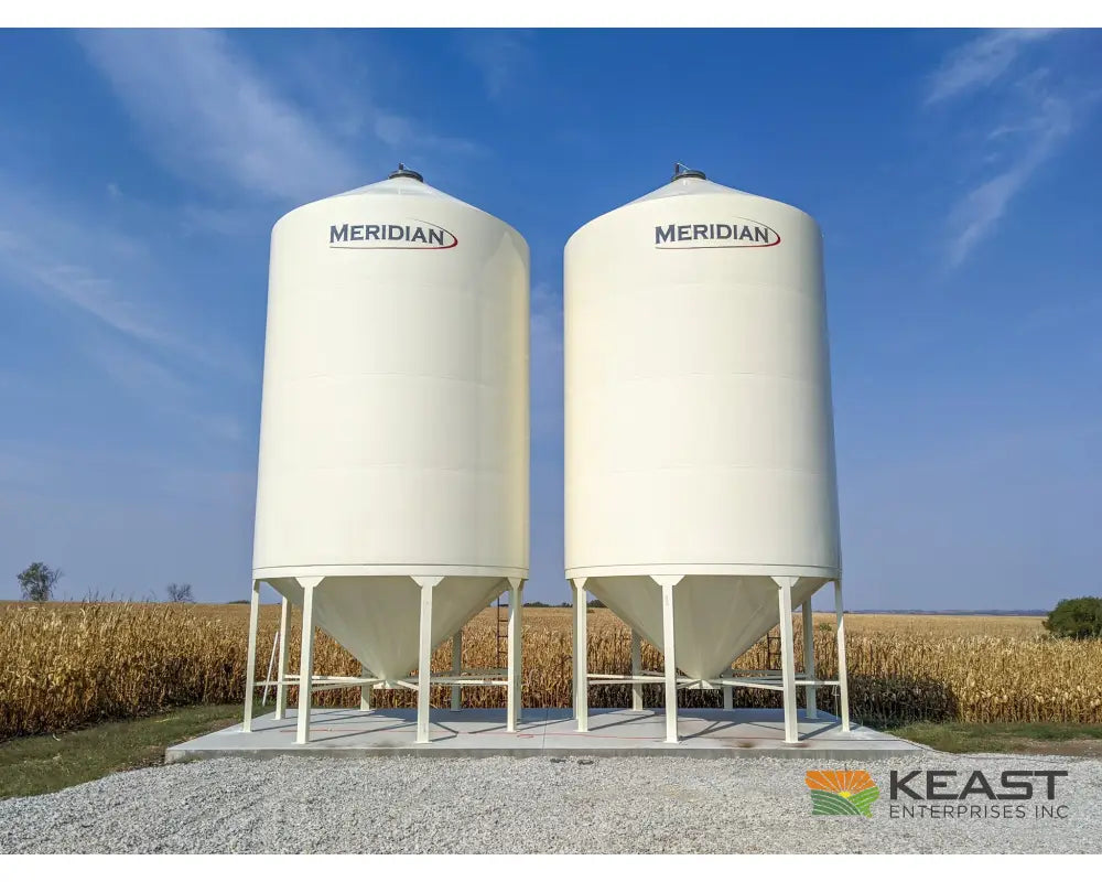 Meridian 1620 Smoothwall Grain Bin - 16’ Diameter 4118 Bushel Capacity Powder Coated Smoothwall Bins