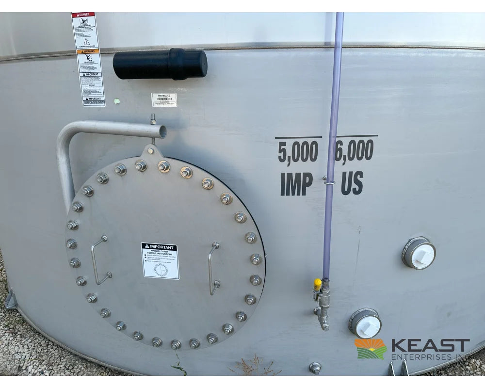 Meridian 1235 Stainless Steel Tank - 29,760 Gallon Capacity Ideal for Liquid Fertilizer and Chemicals Smoothwall Bins