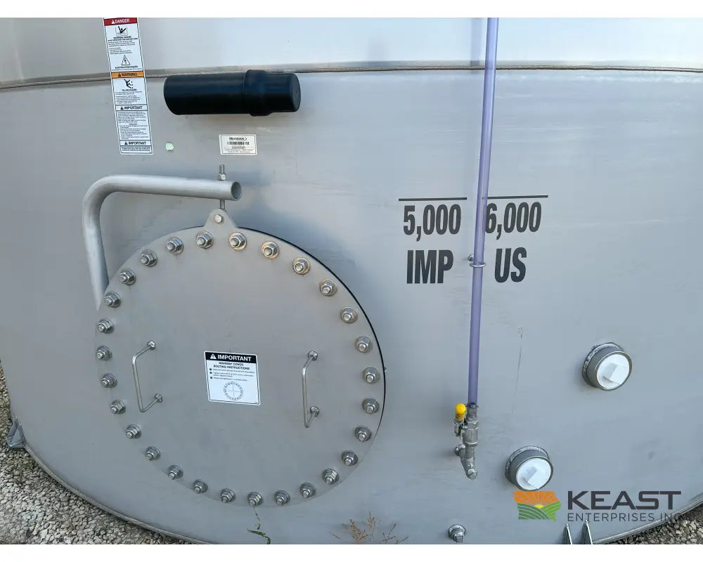 Meridian 1235 Stainless Steel Tank - 29,760 Gallon Capacity Ideal for Liquid Fertilizer and Chemicals Smoothwall Bins