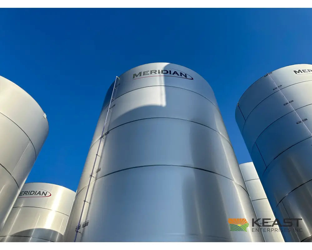Meridian 1235 Stainless Steel Tank - 29,760 Gallon Capacity Ideal for Liquid Fertilizer and Chemicals Smoothwall Bins