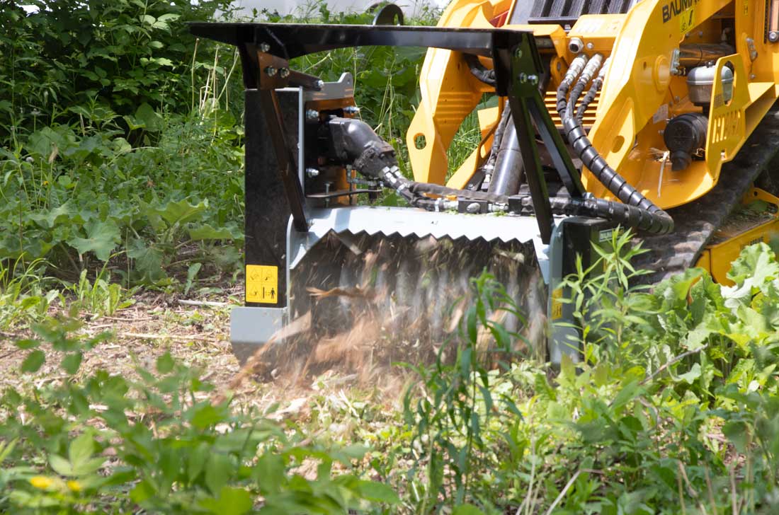 Baumalight MS530M Mini Skid Steer Mulcher, 42″ Path Width, Hoses & Couplers Included
