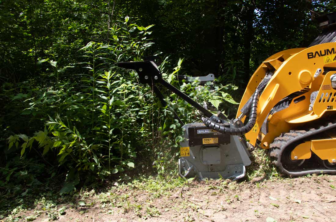 Baumalight MS530M Mini Skid Steer Mulcher, 42″ Path Width, Hoses & Couplers Included