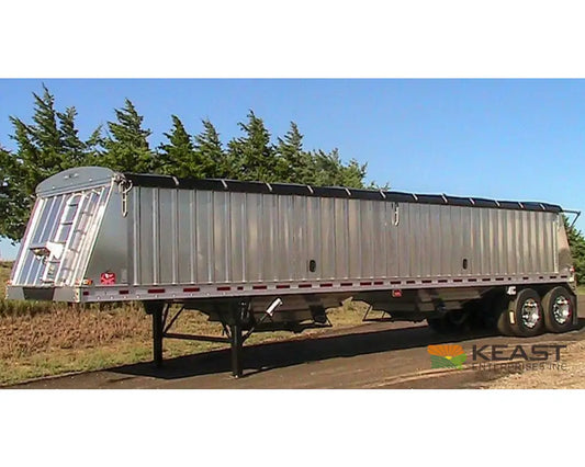 Neville 38.5’ Aluminum Hopper Bottom Grain Trailer Electric Tarp Grain Trailers
