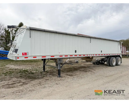 Neville 38.5’ Aluminum Hopper Bottom Grain Trailer Electric Tarp Grain Trailers
