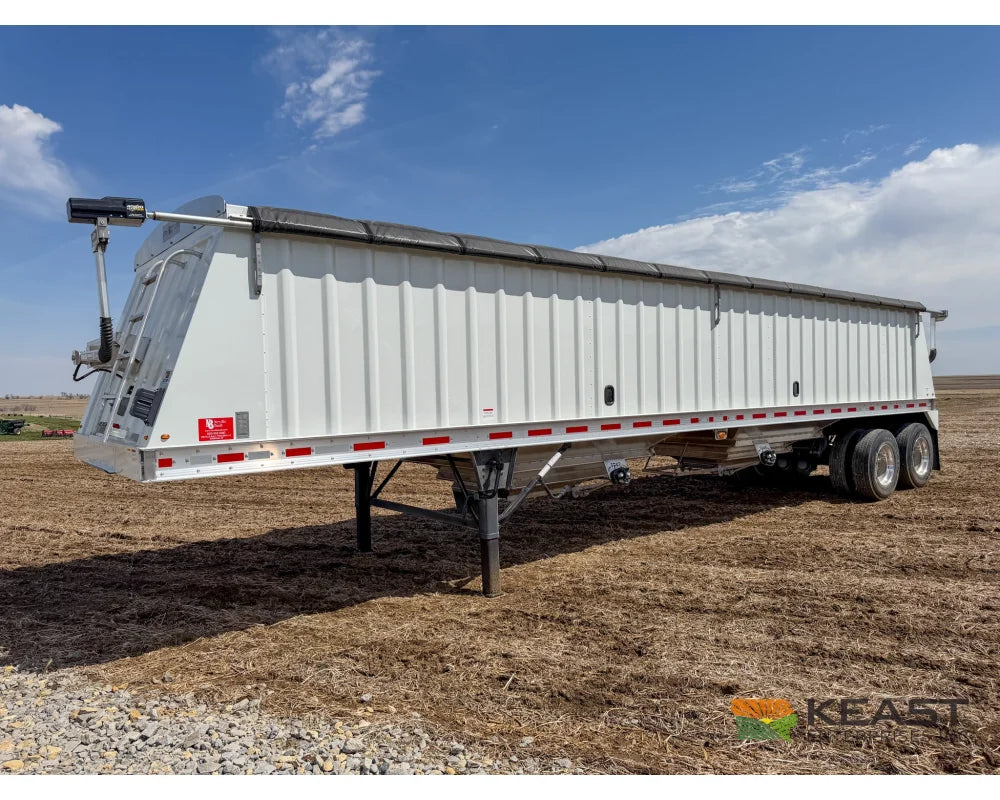 Neville 38.5’ Aluminum Hopper Bottom Grain Trailer Electric Tarp - Grain Trailers