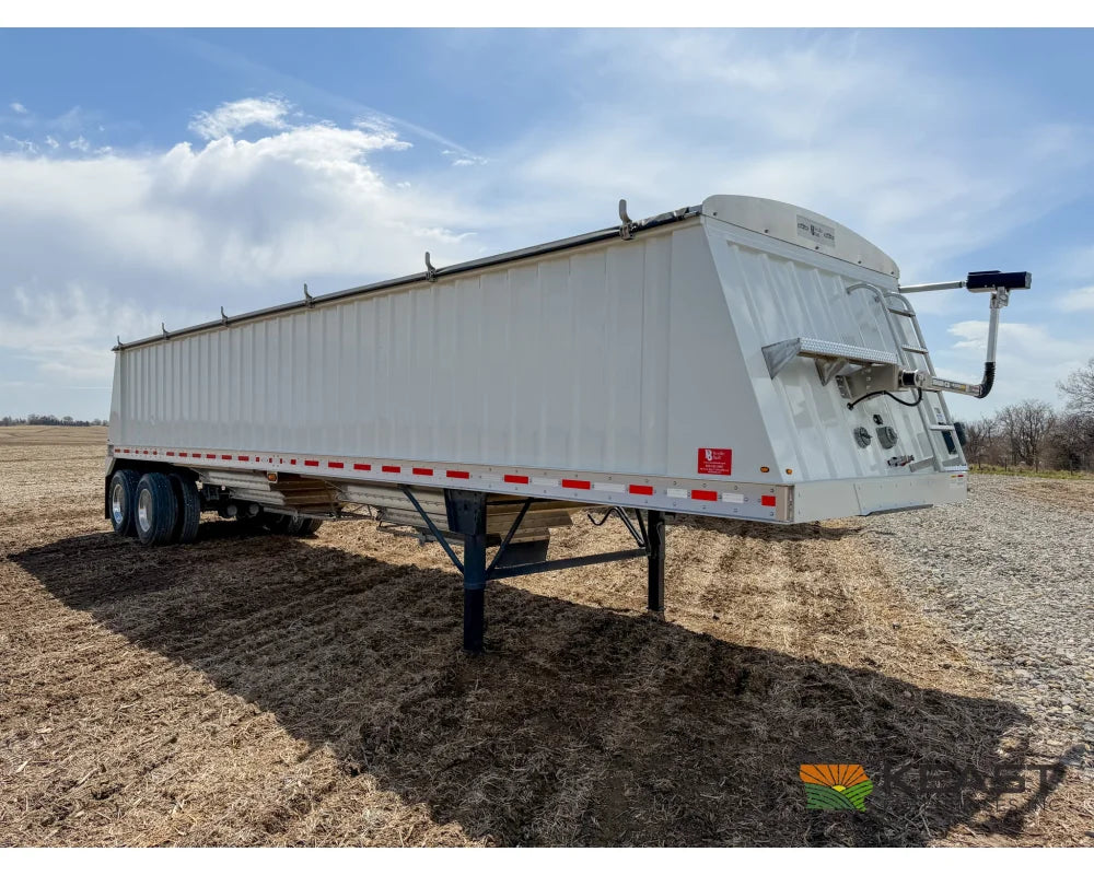 Neville 38.5’ Aluminum Hopper Bottom Grain Trailer Electric Tarp - Grain Trailers