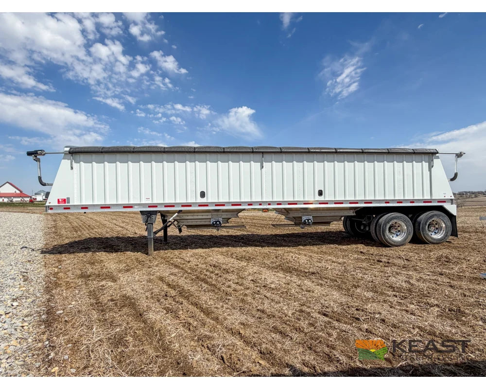 Neville 38.5’ Aluminum Hopper Bottom Grain Trailer Electric Tarp - Grain Trailers